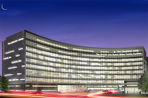 Cleveland Clinic at night, Cleveland, OH.
